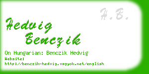 hedvig benczik business card
